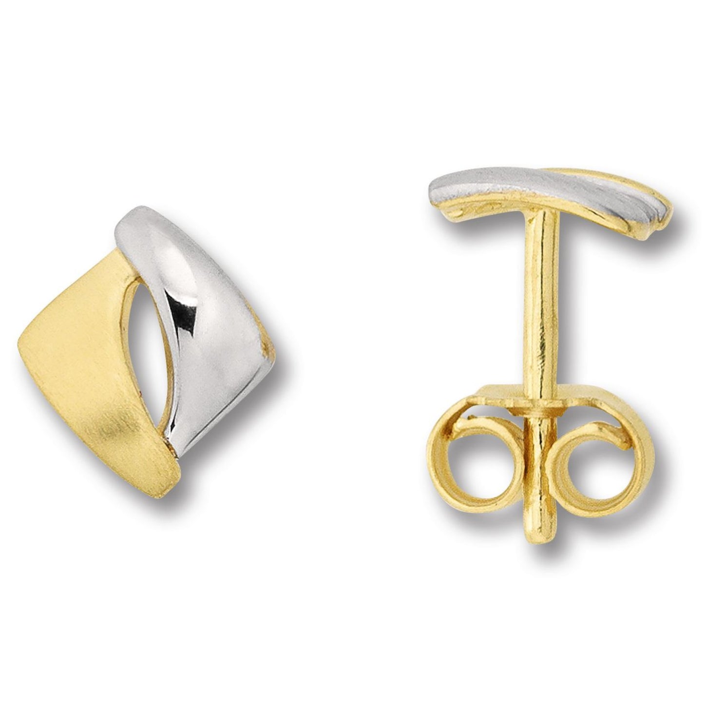 Knoten Ohrringe   Ohrstecker aus 333 Gelbgold