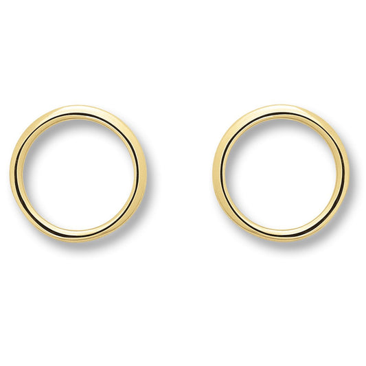 Kreis Ohrringe   Ohrstecker aus 333 Gelbgold