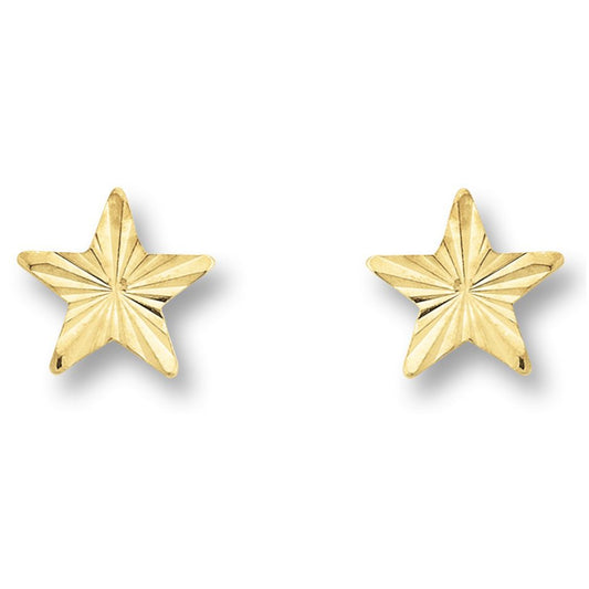 Stern Ohrringe   Ohrstecker aus 333 Gelbgold