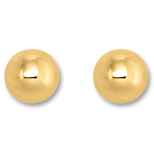 Halb Kugel verbödet Ohrringe   Ohrstecker aus 333 Gelbgold