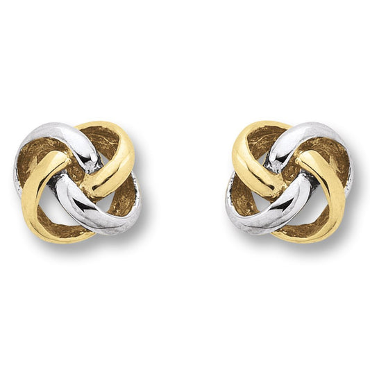 Knoten Ohrringe   Ohrstecker aus 333 Gelbgold