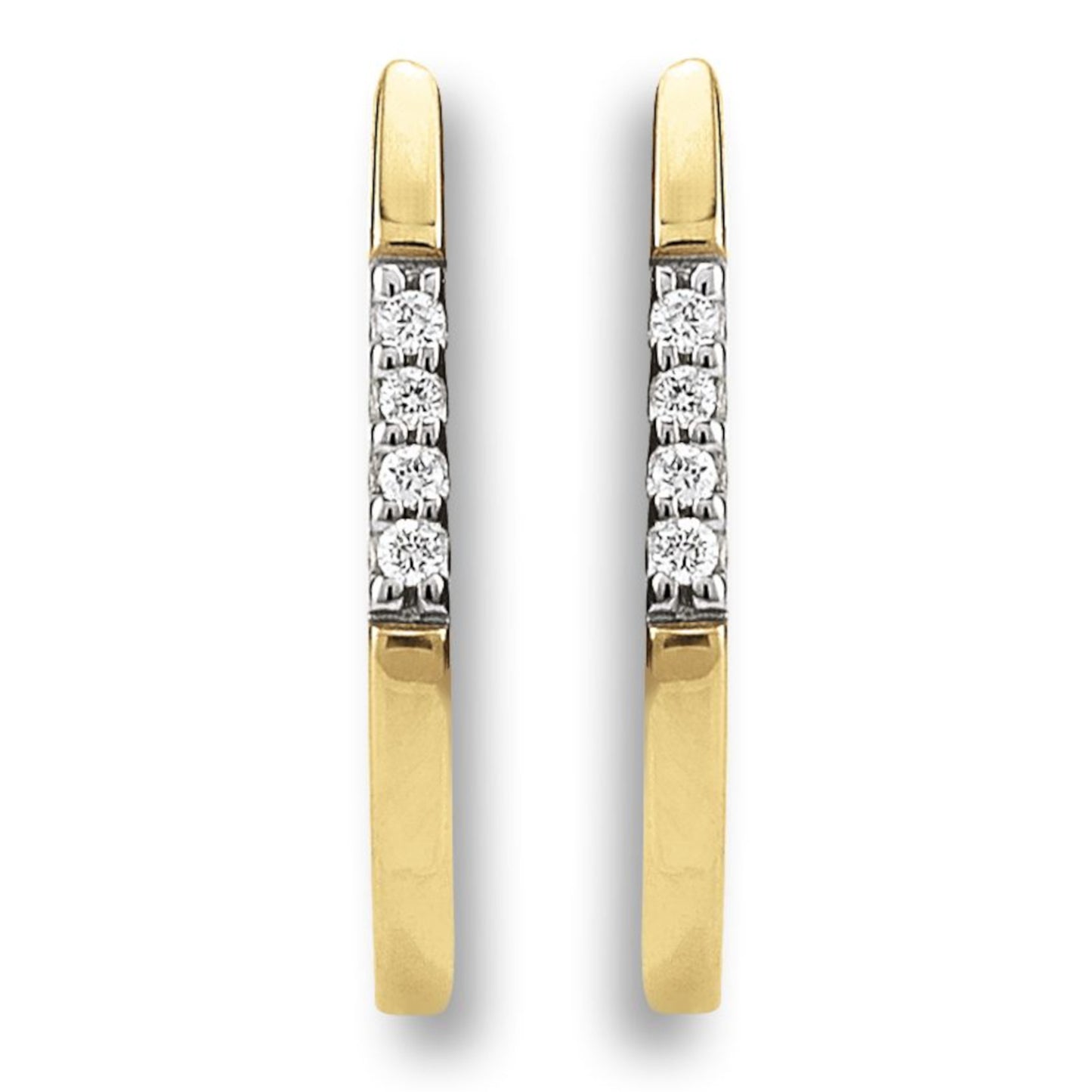 0.03 ct  Diamant Brillant Ohrringe   Ohrstecker aus 585 Gelbgold