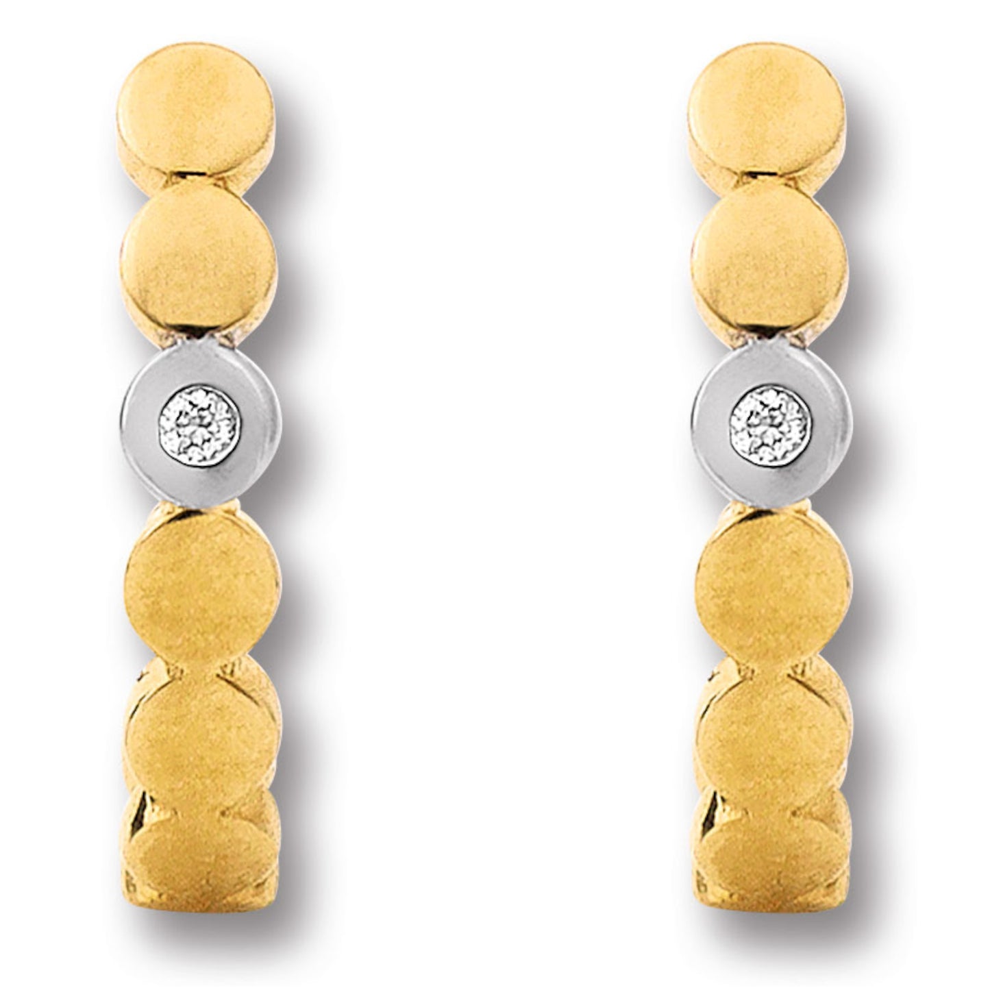 0.02 ct  Diamant Brillant Ohrringe   Ohrstecker aus 585 Gelbgold