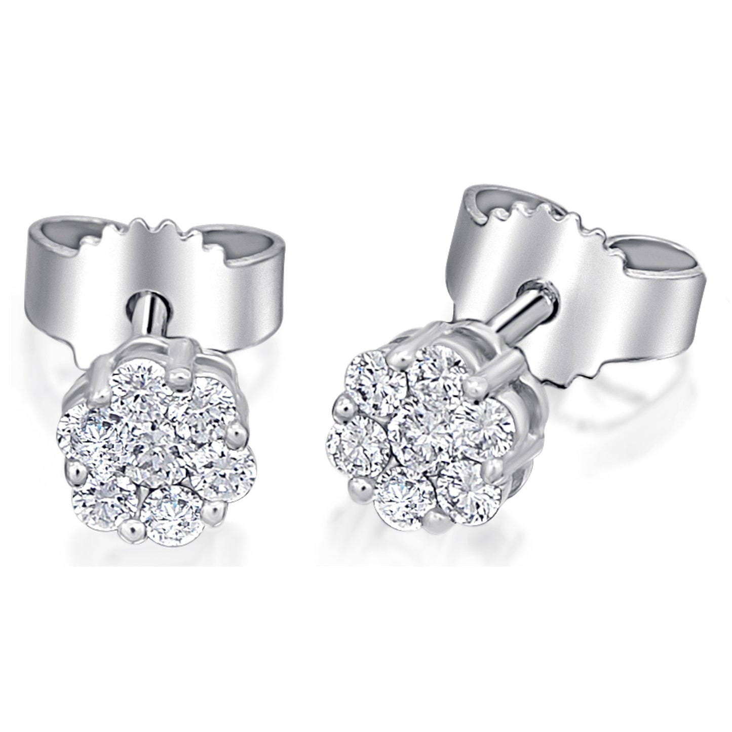 0.15 ct  Diamant Brillant Ohrringe   Ohrstecker aus 585 Weißgold