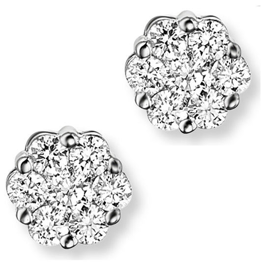 0.25 ct  Diamant Brillant Ohrringe   Ohrstecker aus 585 Weißgold