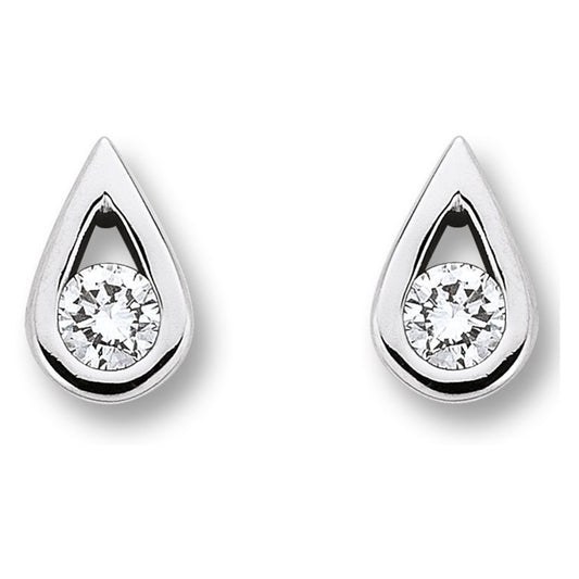 One Element 0.2 ct Brillant Diamant Tropfen Ohrringe  Ohrstecker aus 585 Weißgold