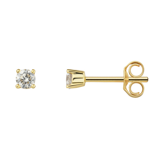0.20 ct  Diamant Brillant Ohrringe   Ohrstecker aus 585 Gelbgold