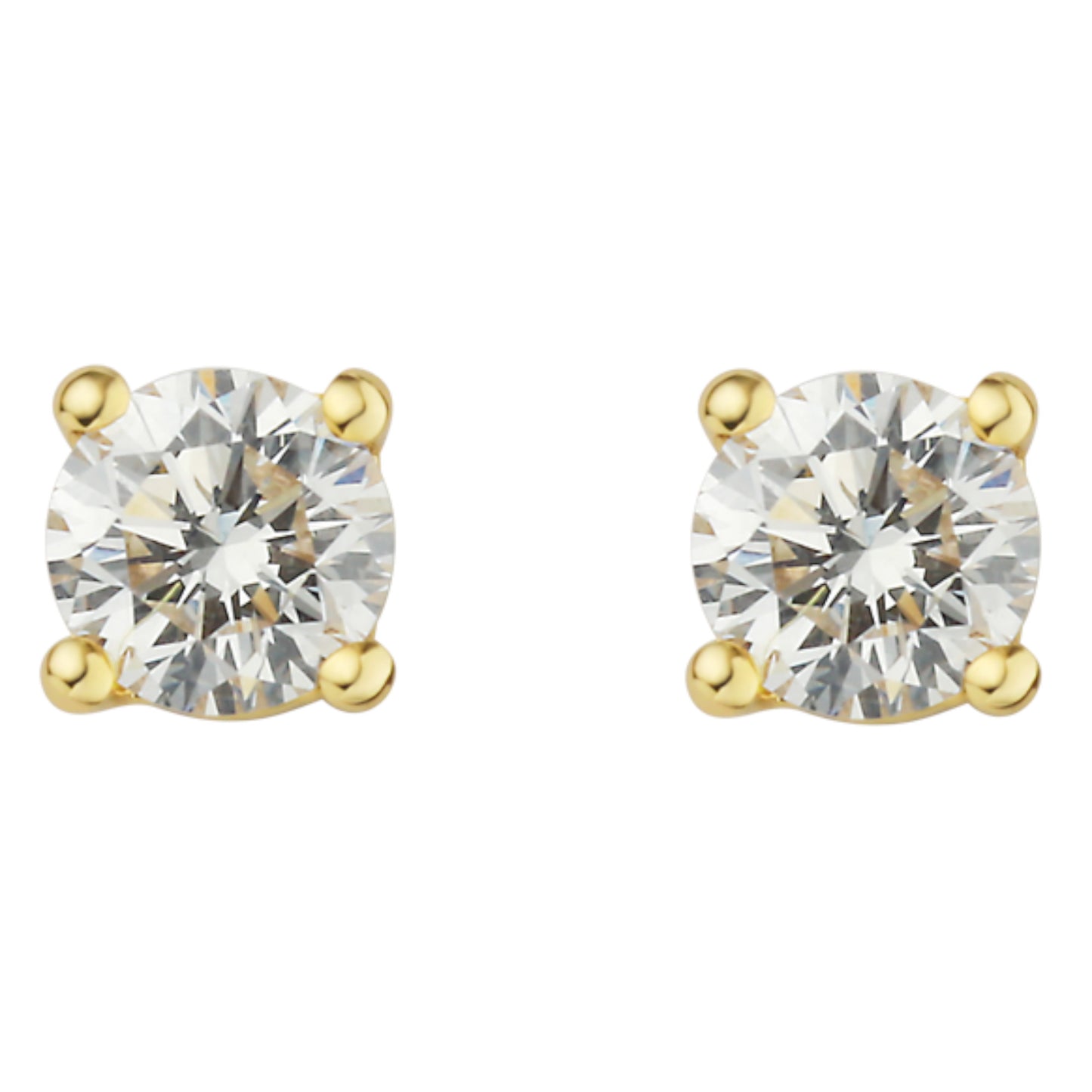 0.20 ct  Diamant Brillant Ohrringe   Ohrstecker aus 750 Gelbgold