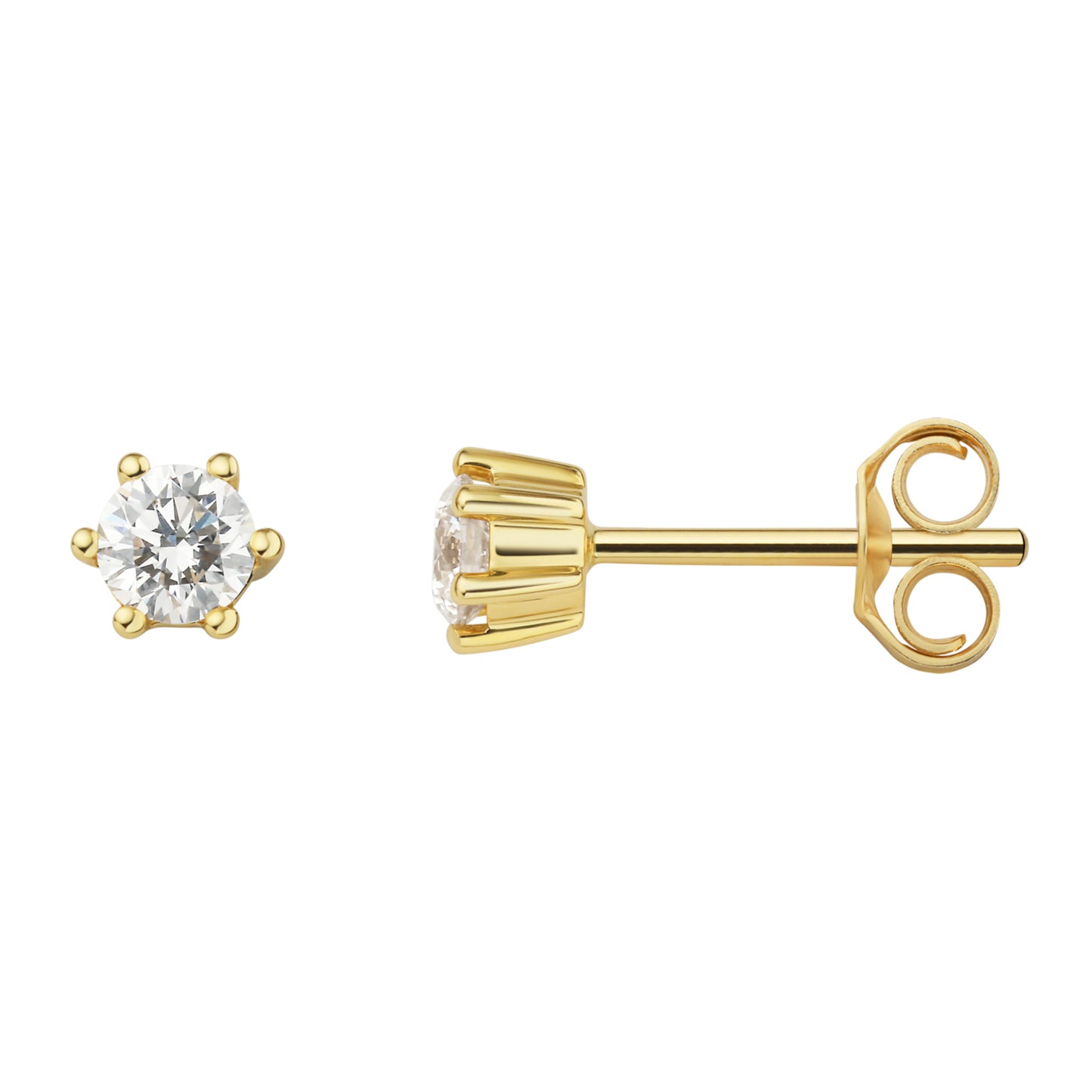 0.3 ct  Diamant Brillant Ohrringe   Ohrstecker aus 585 Gelbgold