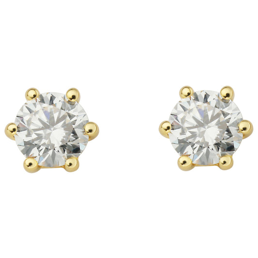 0.4 ct  Diamant Brillant Ohrringe   Ohrstecker aus 750 Gelbgold