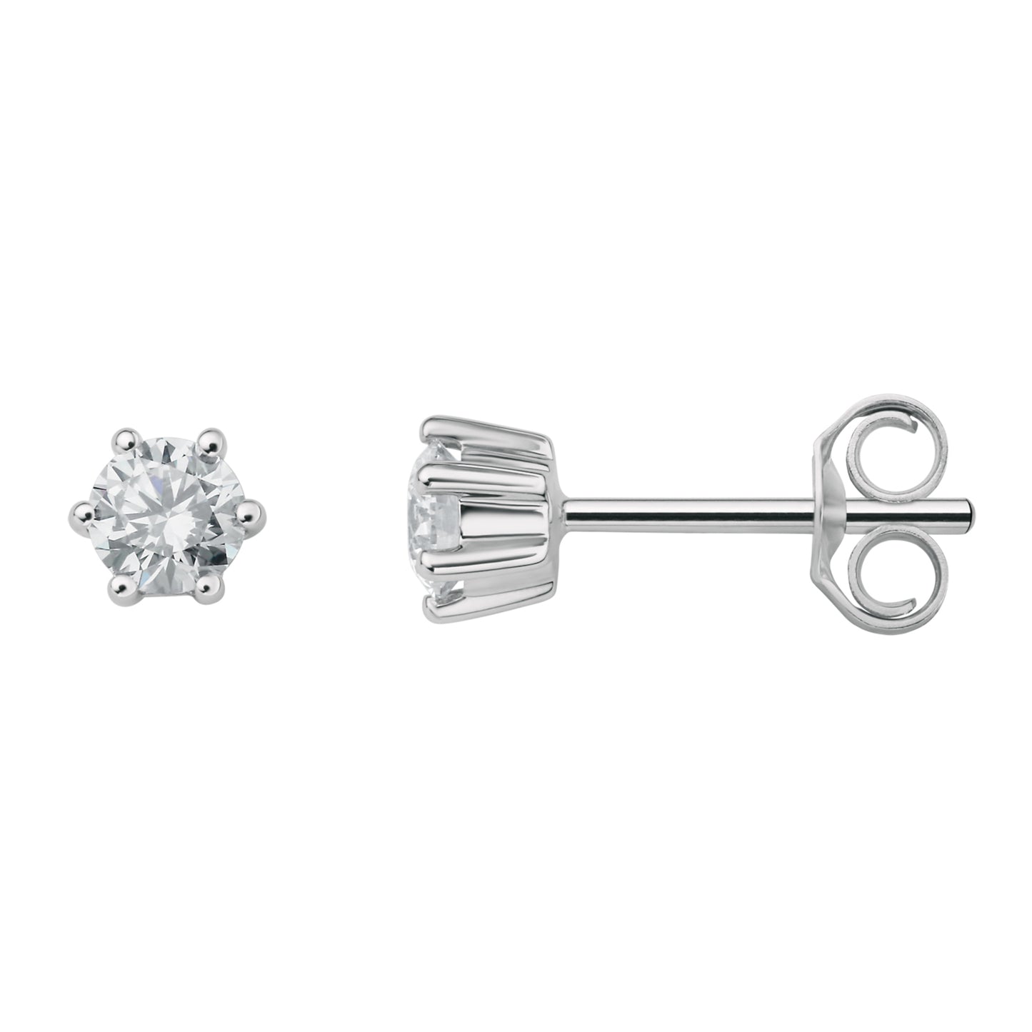 0.4 ct  Diamant Brillant Ohrringe   Ohrstecker aus 750 Weißgold