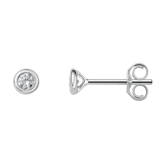 0.24 ct  Diamant Brillant Zarge Ohrringe   Ohrstecker aus 950 Platin