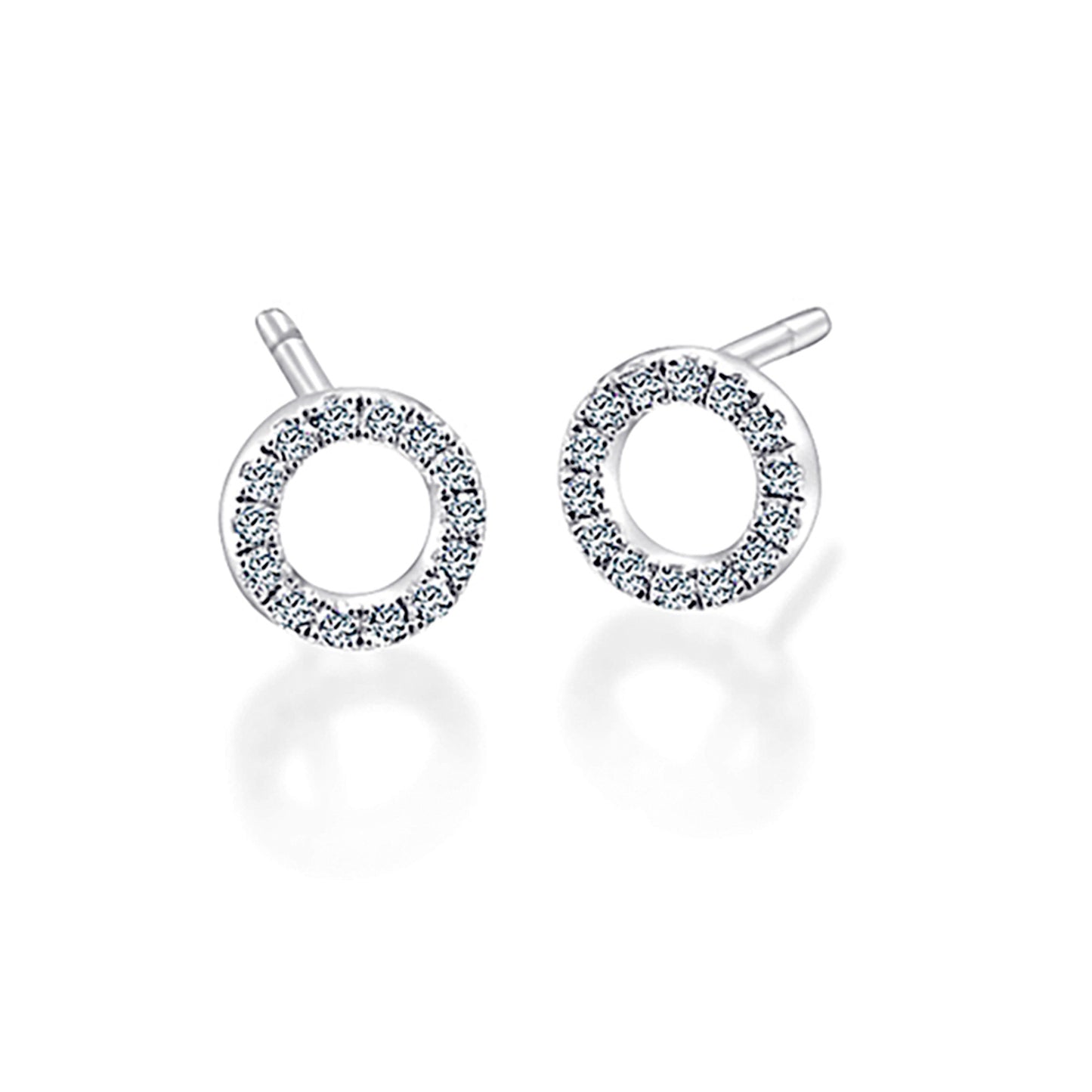One Element 0,13 ct Brillant Diamant Ohrringe  Ohrstecker aus 585 Weißgold