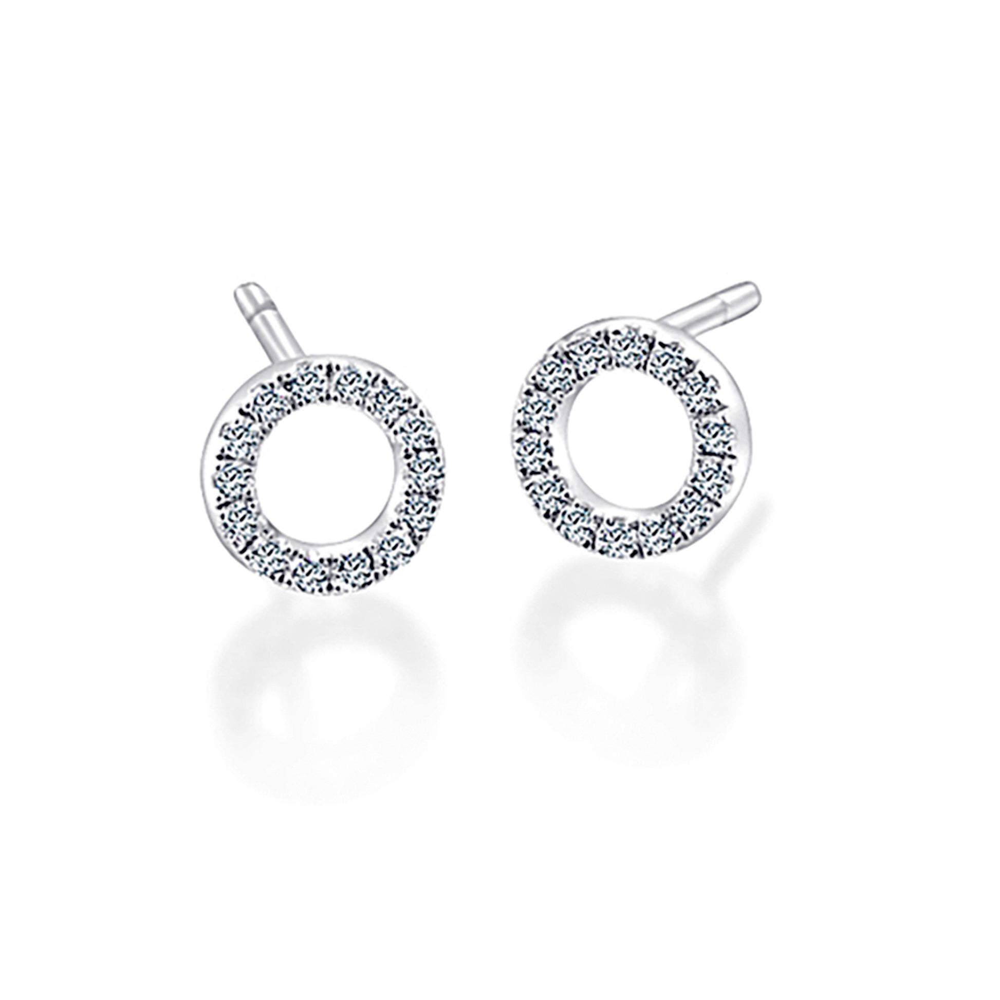 One Element 0,13 ct Brillant Diamant Ohrringe  Ohrstecker aus 585 Weißgold