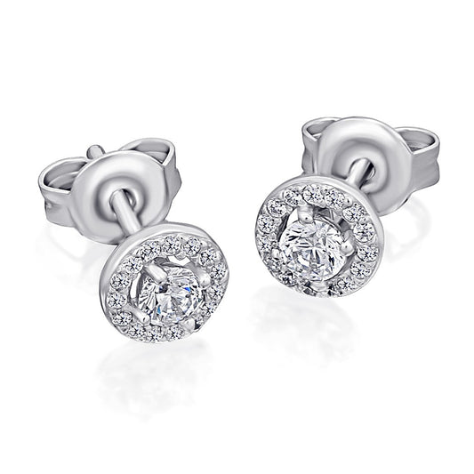0,30 ct  Diamant Brillant Invisible Ohrringe   Ohrstecker aus 585 Weißgold