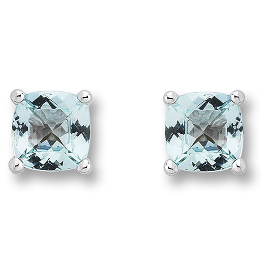 Blau Topas Ohrringe   Ohrstecker aus 333 Weißgold