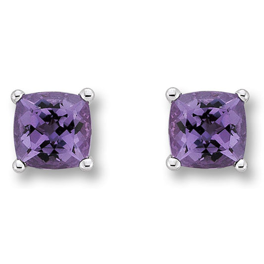 Amethyst Ohrringe   Ohrstecker aus 333 Weißgold