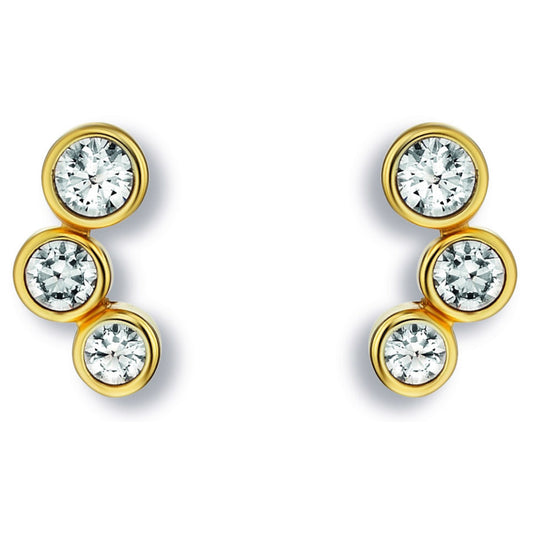 Zirkonia Ohrringe   Ohrstecker aus 333 Gelbgold