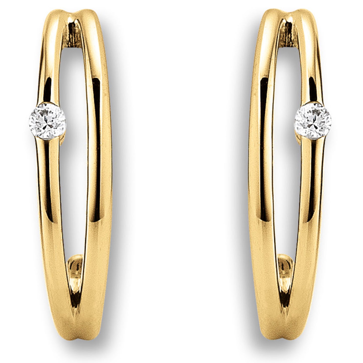 Zirkonia Ohrringe   Ohrstecker aus 333 Gelbgold