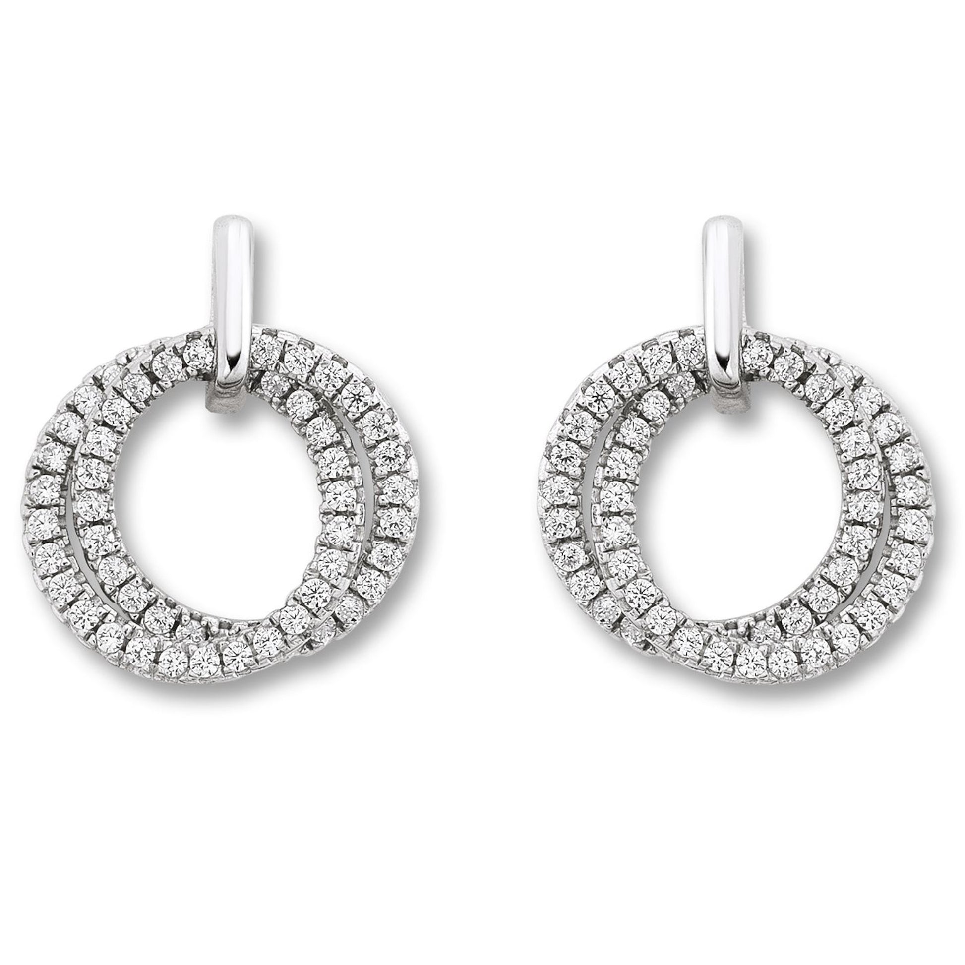 One Element  Zirkonia Kreise Ohrringe  Ohrstecker aus 925 Silber