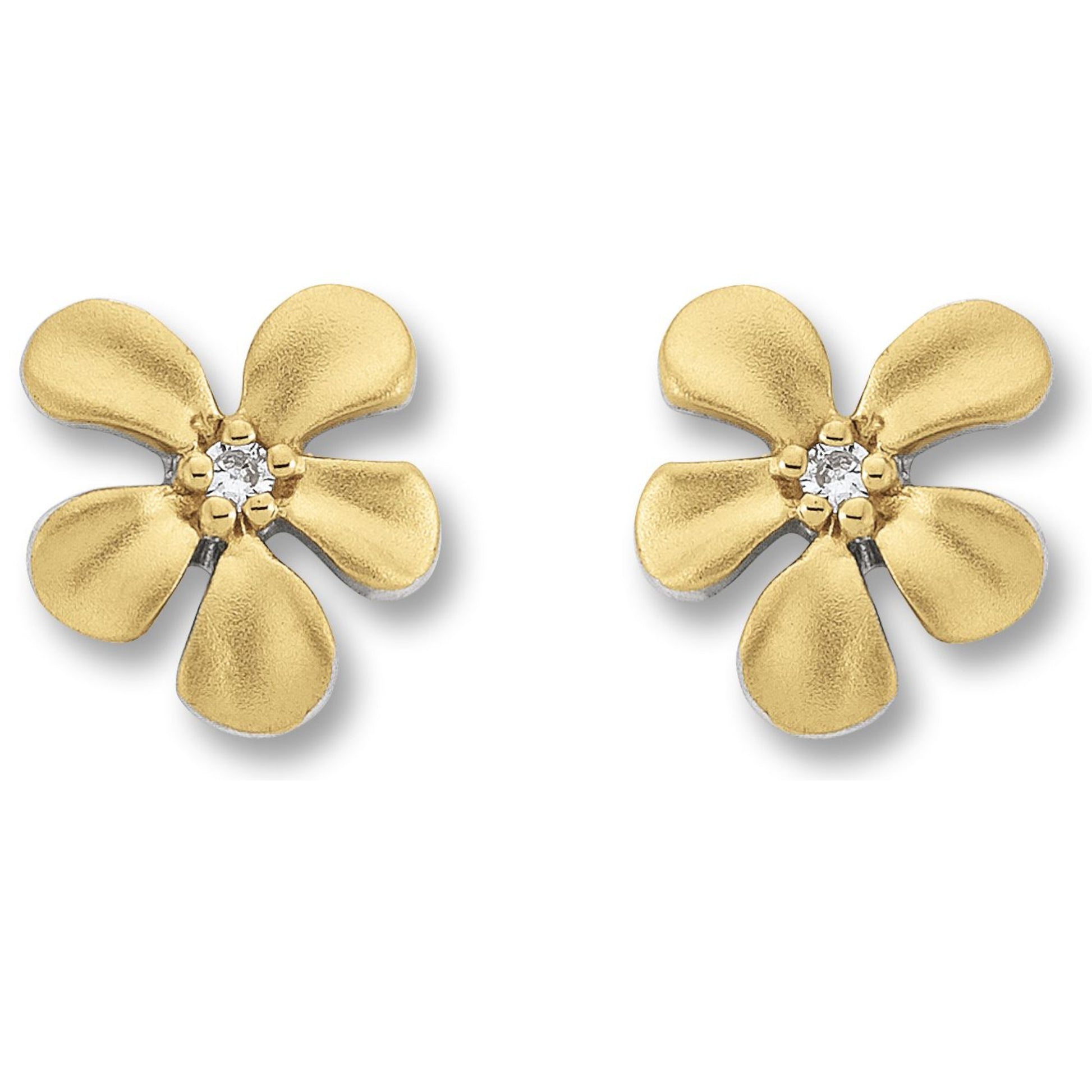 One Element  Zirkonia Blume Ohrringe  Ohrstecker aus 925 Silber