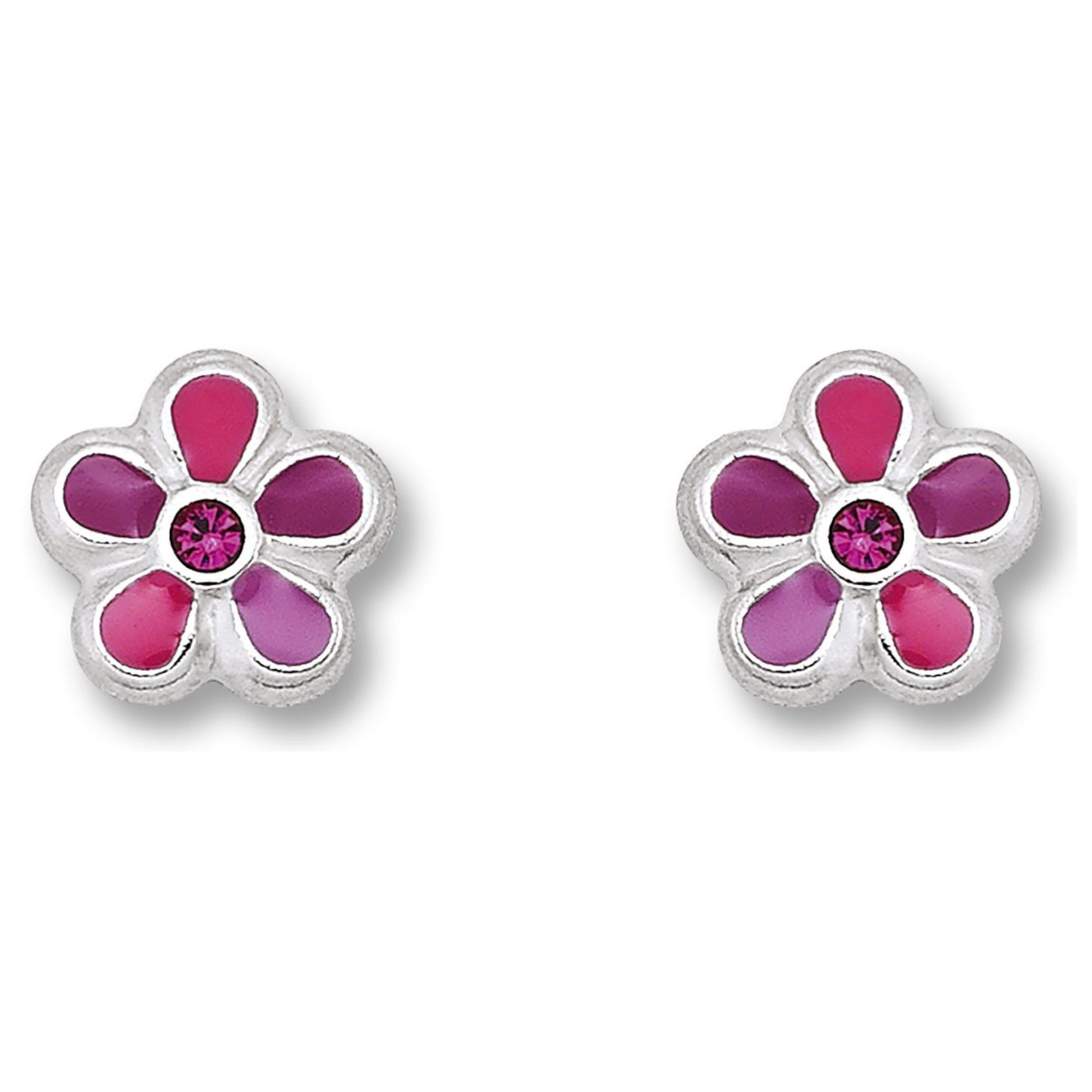 One Element  Zirkonia Blume Ohrringe  Ohrstecker aus 925 Silber