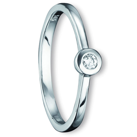 One Element 0.07 ct Brillant Diamant Ring aus 585 Weißgold