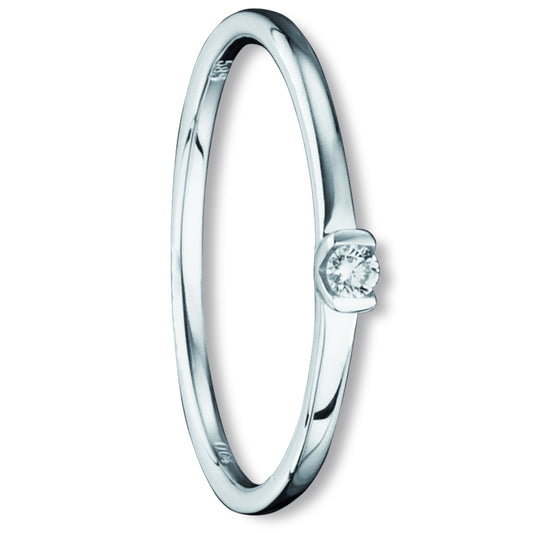 One Element 0.04 ct Brillant Diamant Ring aus 585 Weißgold