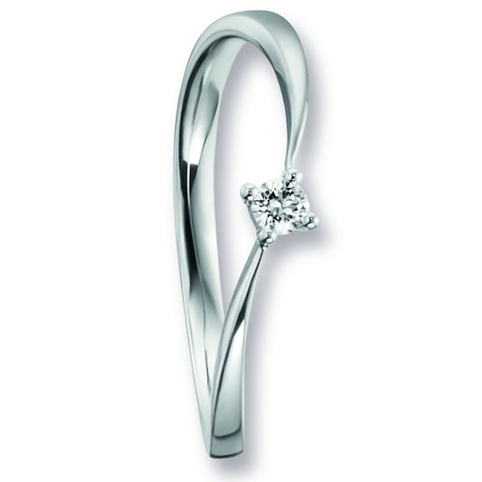 One Element 0.07 ct Brillant Diamant Ring aus 585 Weißgold