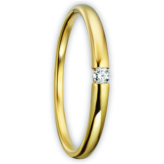 One Element 0.04 ct Brillant Diamant Ring aus 585 Gelbgold