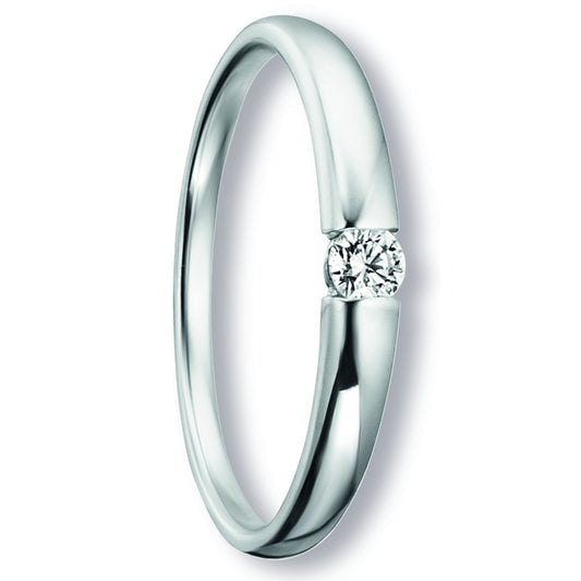 One Element 0.09 ct Brillant Diamant Ring aus 585 Weißgold