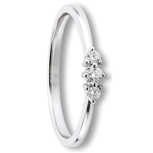 One Element 0.1 ct Brillant Diamant Ring aus 585 Weißgold