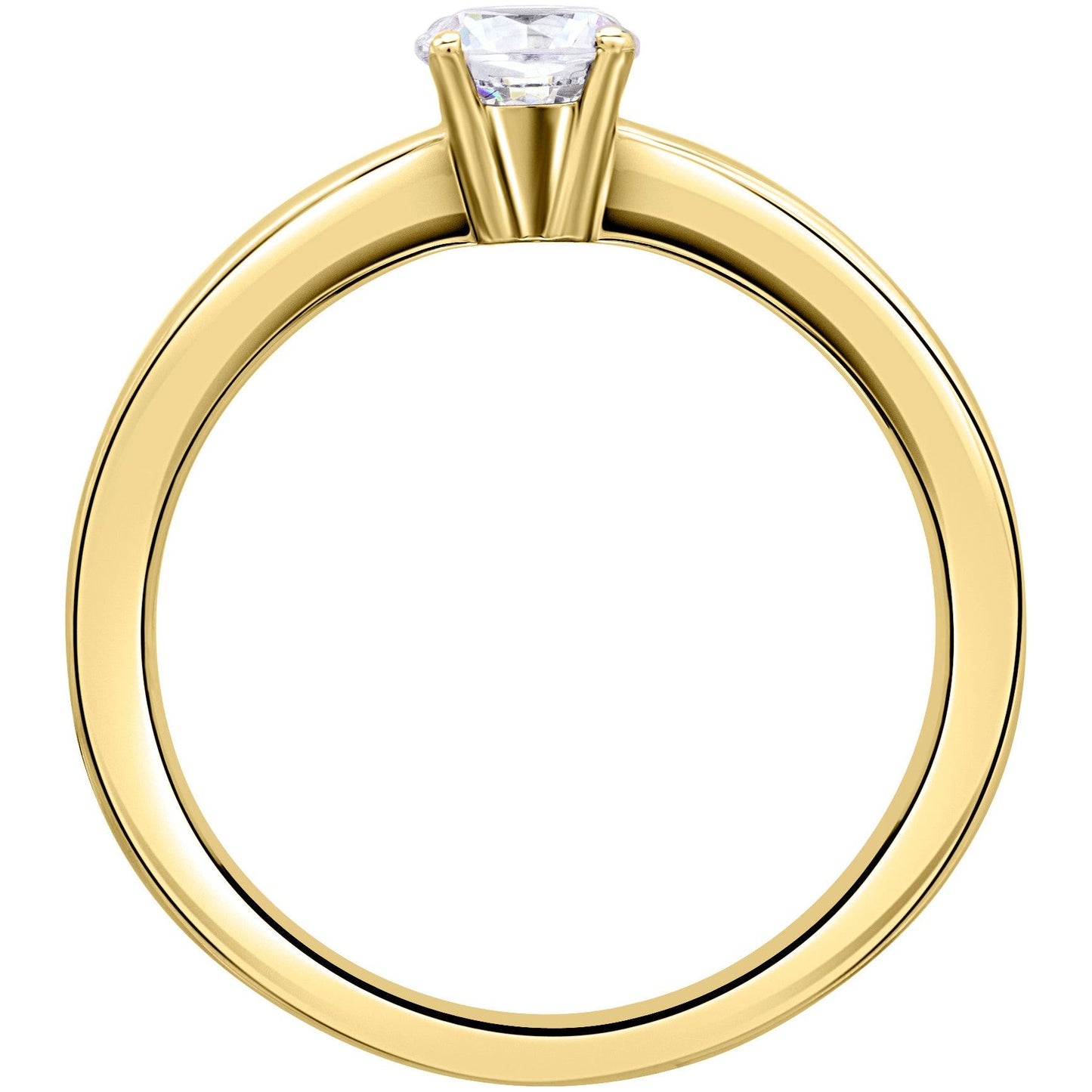 0.1 ct  Diamant Brillant Ring aus 750 Gelbgold