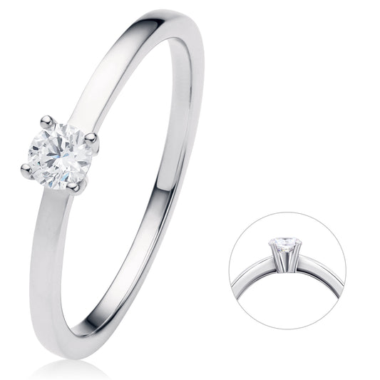 0.2 ct  Diamant Brillant Ring aus 750 Weißgold