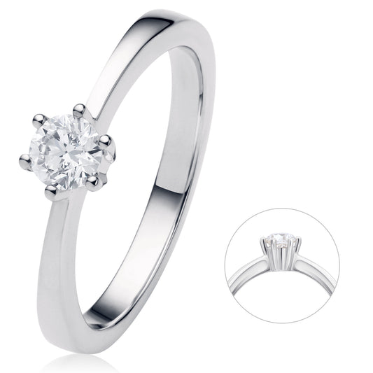 0.25 ct  Diamant Brillant Ring aus 750 Weißgold