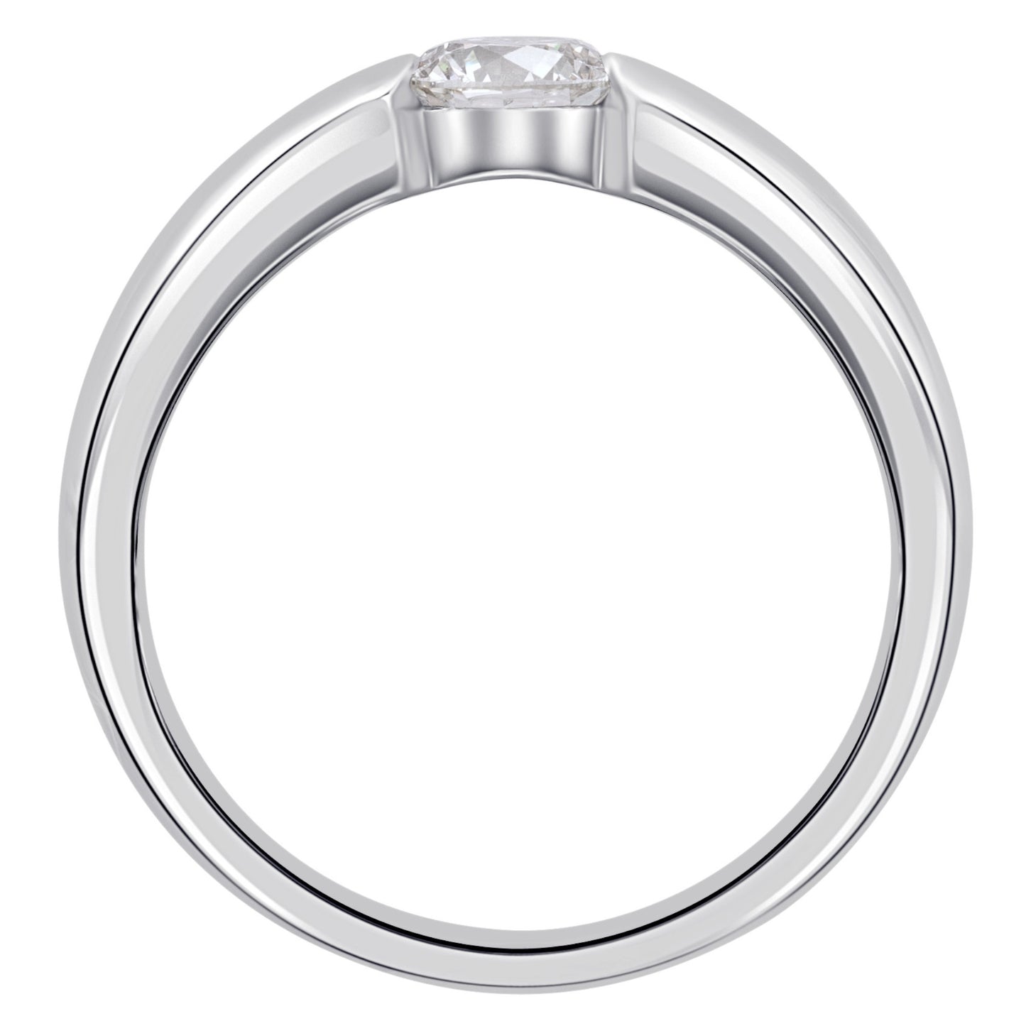 0.08 ct  Diamant Brillant Spannfassung Ring aus 585 Weißgold