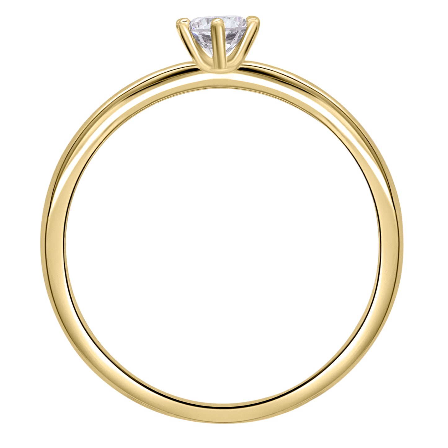 0.15 ct  Diamant Brillant Ring aus 585 Gelbgold