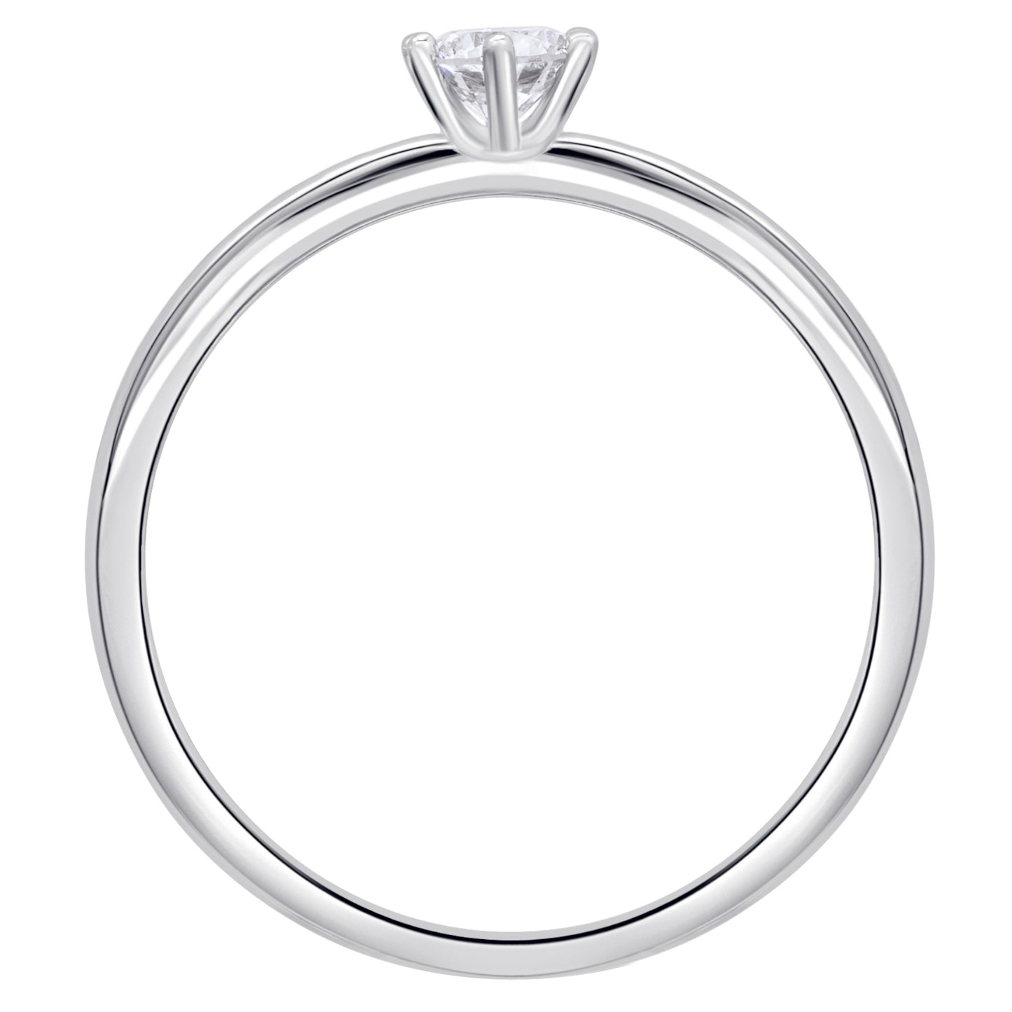 0.15 ct  Diamant Brillant Ring aus 750 Weißgold