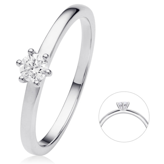 0.2 ct  Diamant Brillant Ring aus 750 Weißgold