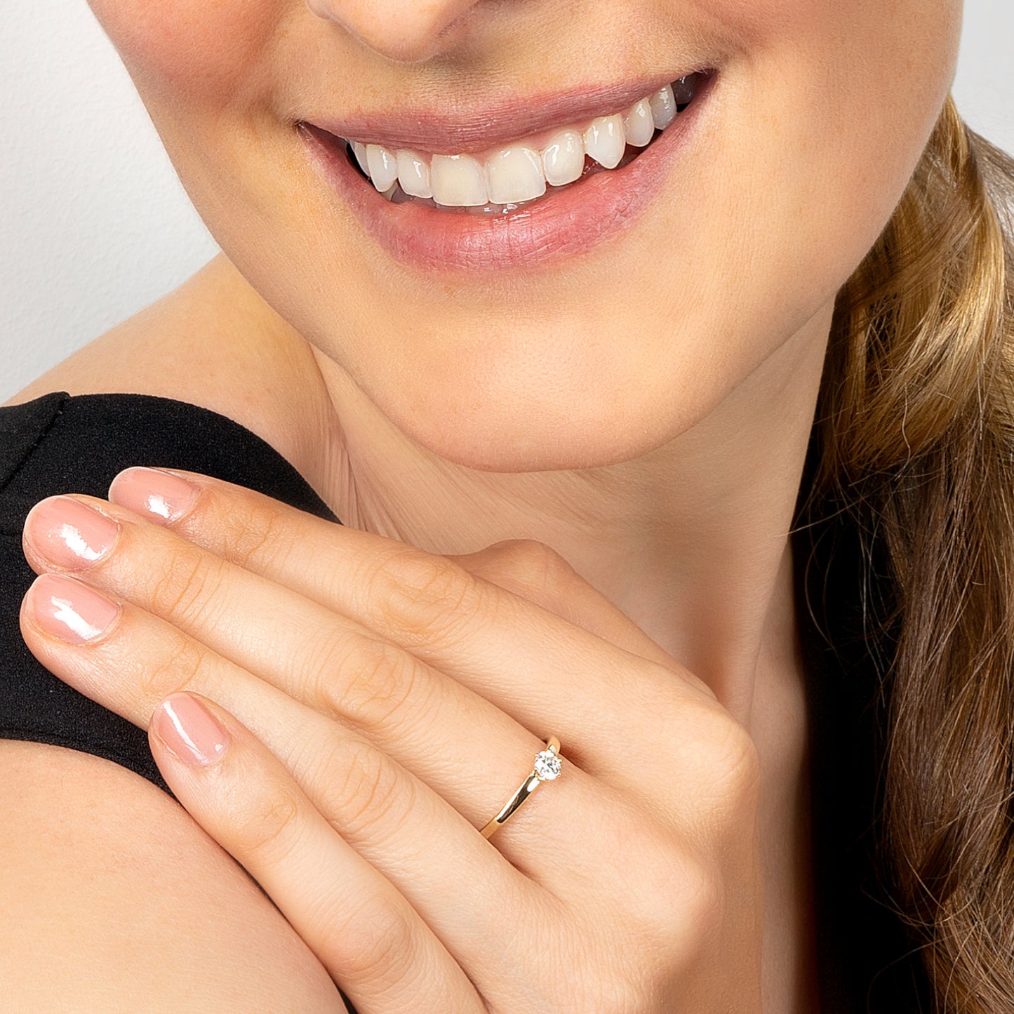 0.25 ct  Diamant Brillant Ring aus 750 Gelbgold