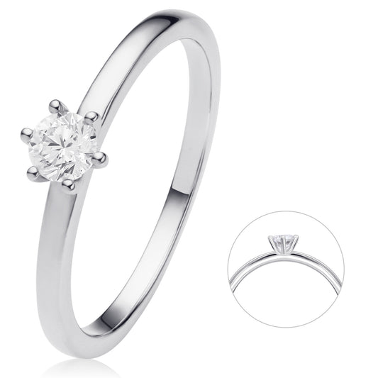 0.25 ct  Diamant Brillant Ring aus 750 Weißgold