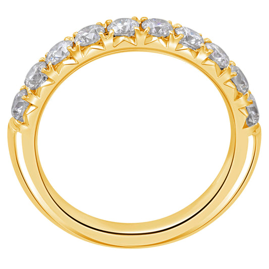 0.15 ct  Diamant Brillant Memoire Ring aus 585 Gelbgold