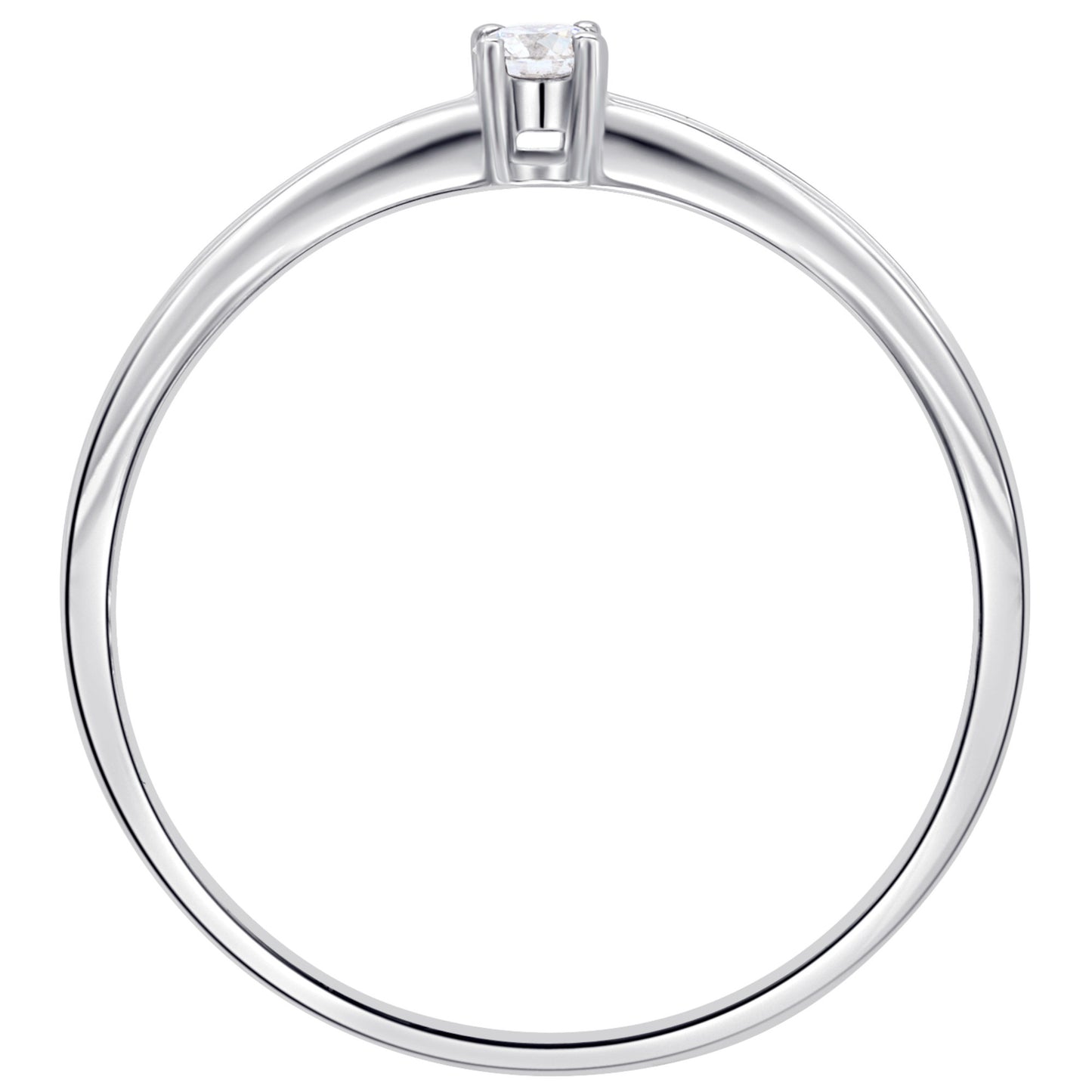0,10 ct  Diamant Brillant Ring aus 585 Weißgold