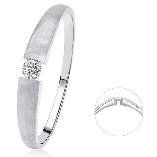 0,05 ct  Diamant Brillant Ring aus 585 Weißgold