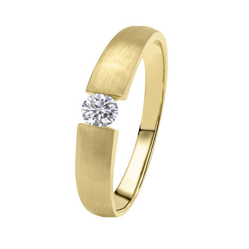 0,10 ct  Diamant Brillant Ring aus 585 Gelbgold