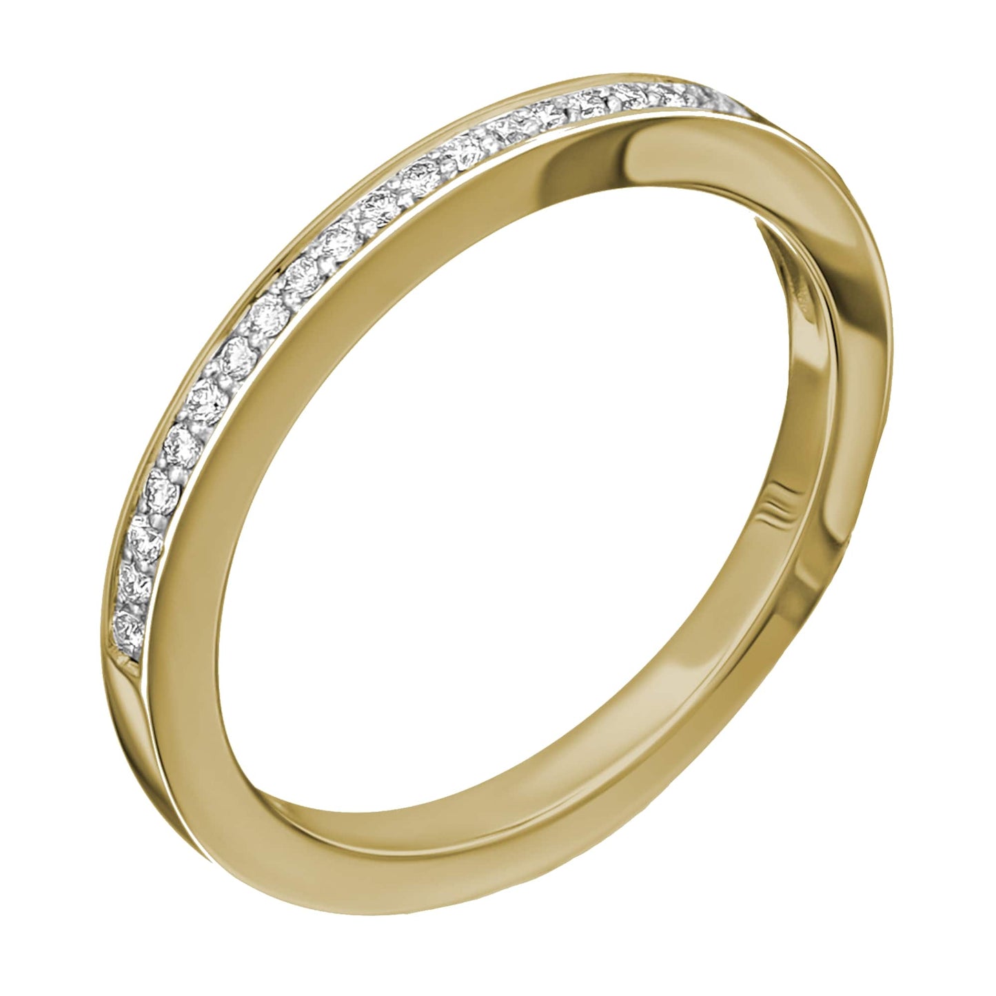 0.09 ct  Diamant Brillant Memoire Ring aus 585 Gelbgold