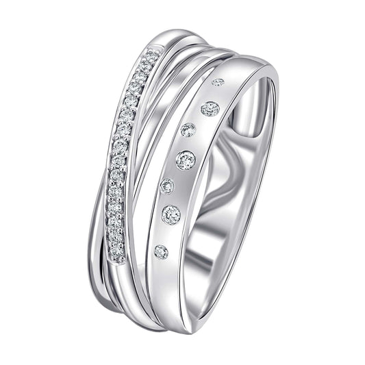 One Element 0,11 ct Brillant Diamant Ring aus 585 Weißgold