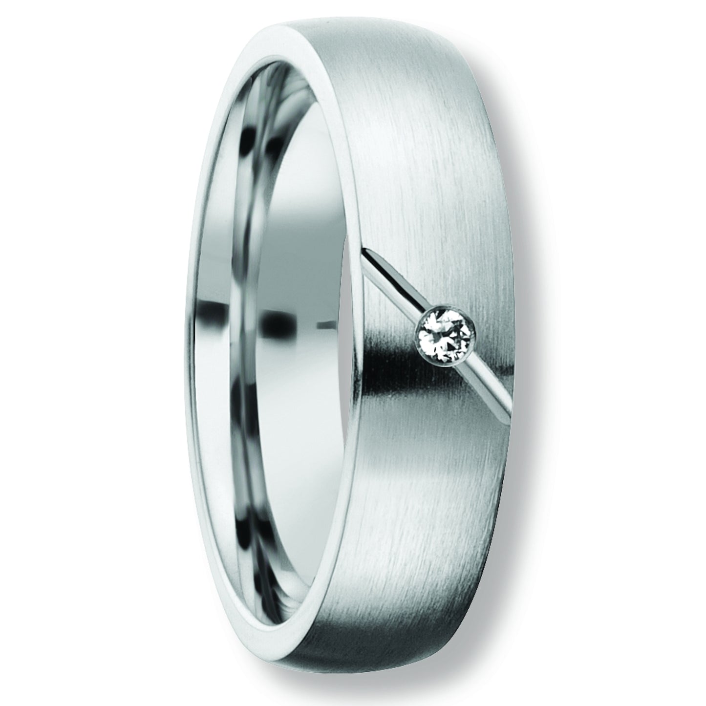 One Element 0.015 ct Brillant Diamant Freundschaft  Partner Ring aus 925 Silber