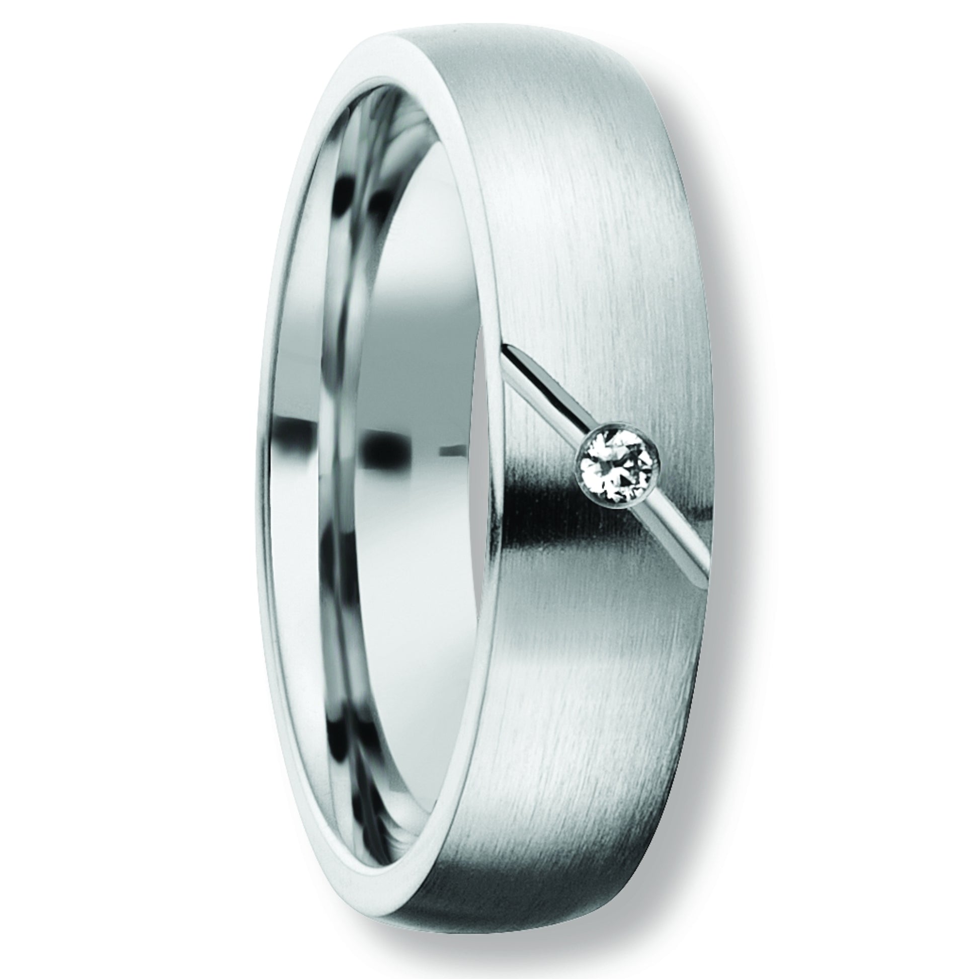 One Element 0.015 ct Brillant Diamant Freundschaft  Partner Ring aus 925 Silber
