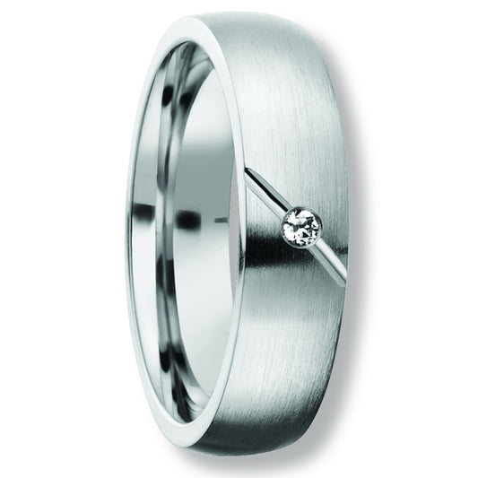 One Element 0.015 ct Brillant Diamant Freundschaft  Partner Ring aus 925 Silber